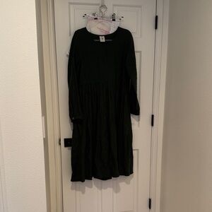 Son de flor smock dress in evergreen, size S